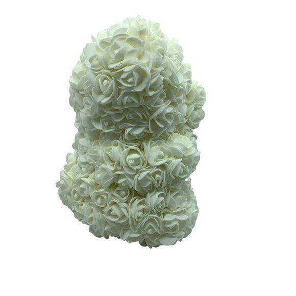 Rose Teddy Bear Artificial Flower Valentine's Day Wedding Anniversary 9.5" - Picture 2 of 7
